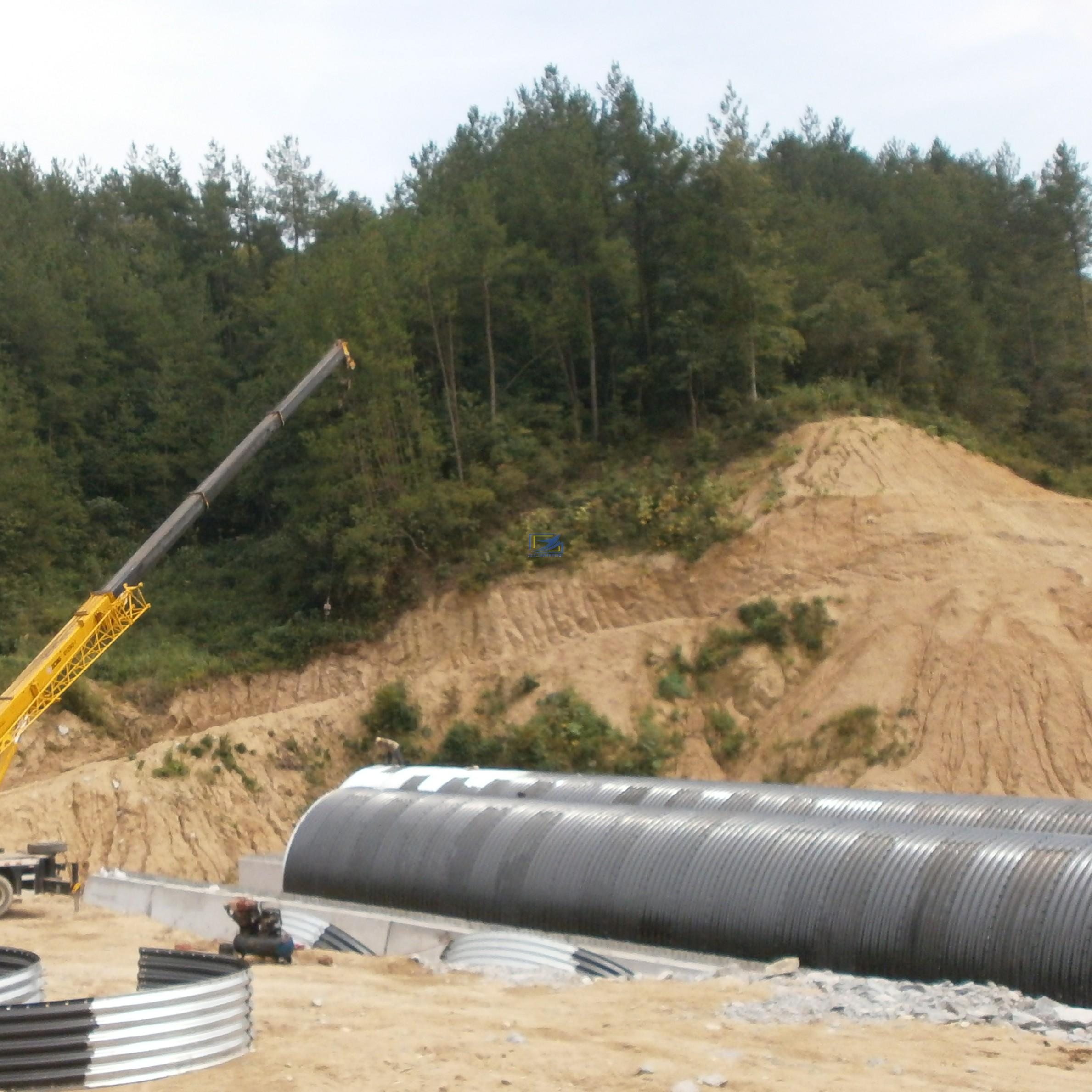 hot galvanzied corrugated metal culvert pipe with deep corrugation